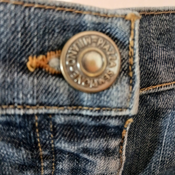90s Y2K VINTAGE PIAZZA SEMPIONE Jeans 10 31x31.5 Straight Wide‎ Leg Mid Rise - Picture 9 of 10